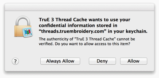 Thread Cache Warning Message